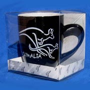 Mug - Brush Art Kangaroo Black